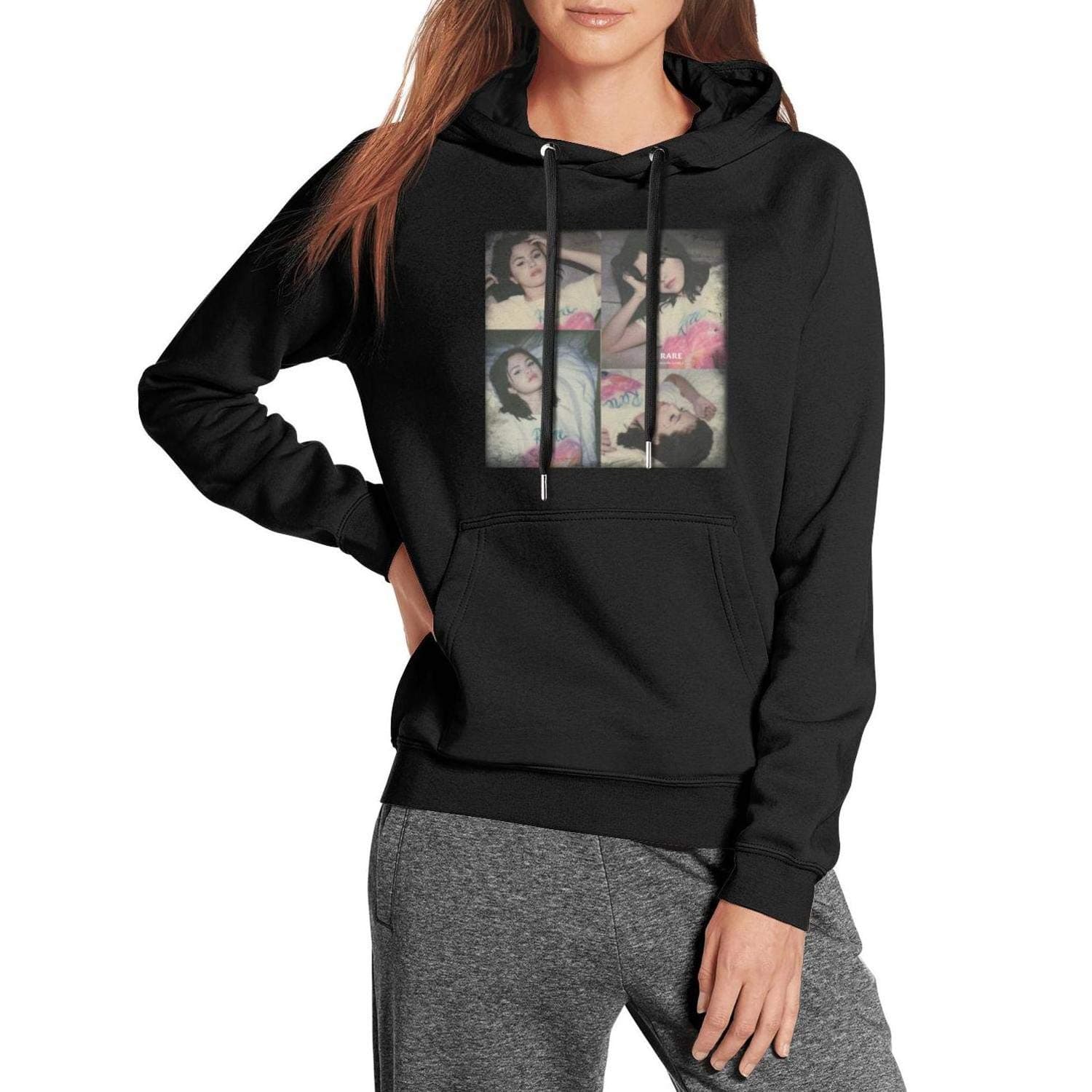 Womens Hooded Sweatshirt Kangaroo Pocket Long Sleeve Warm Pullover