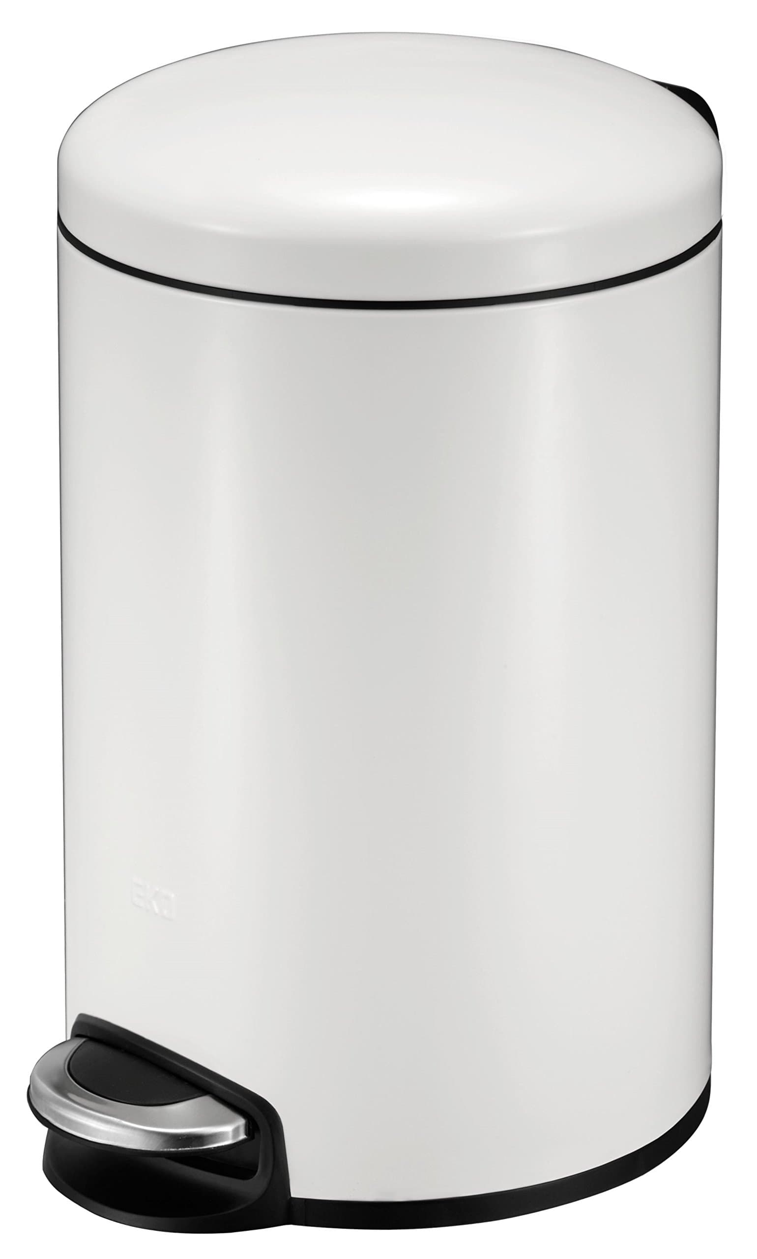 EKO Utility Serene Pedal Bin, 5 Litre, White