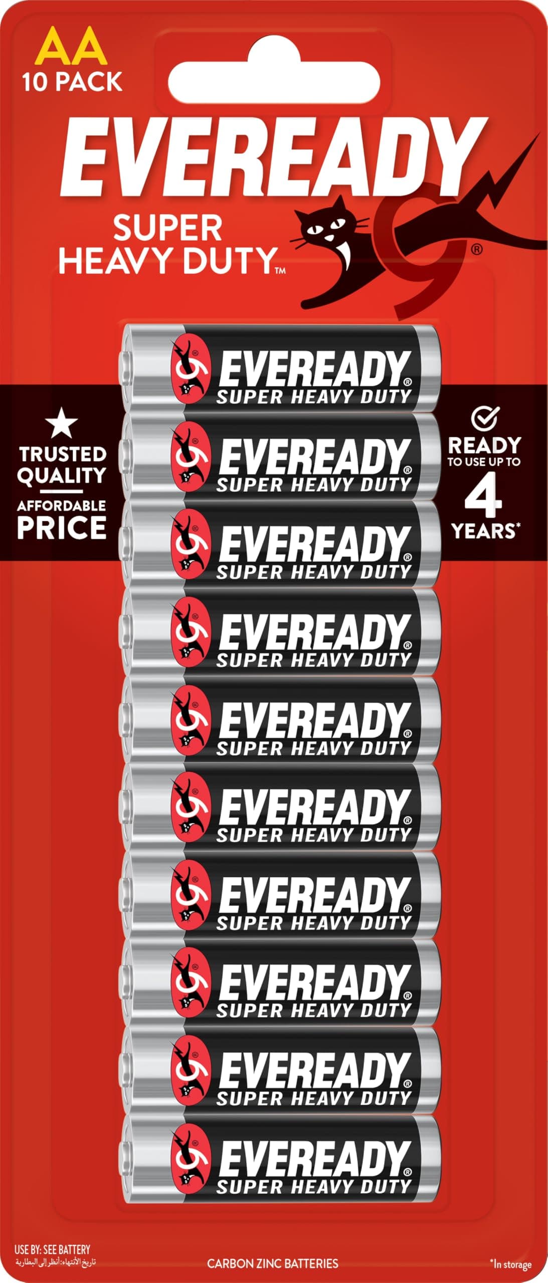 Eveready Super Heavy Duty Batteries AA 10 Pack