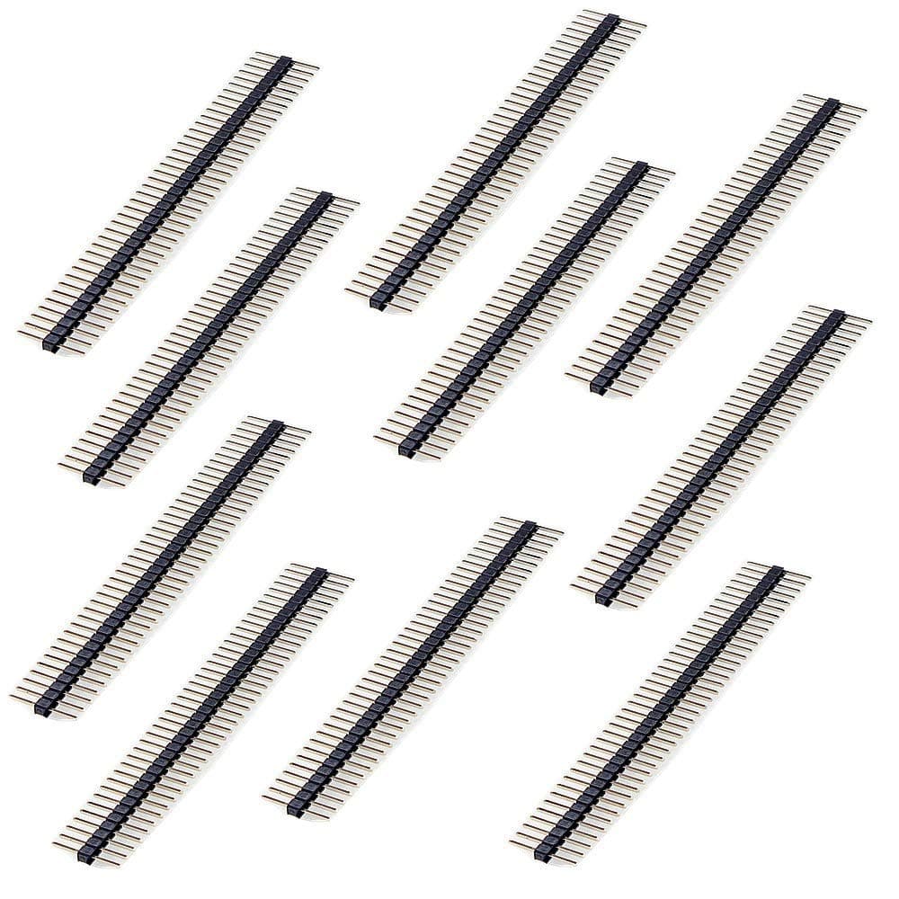 ElectroBot 2.54mm 40 Pin Male Header Berg Strip - Break Away Header, 10 Piece