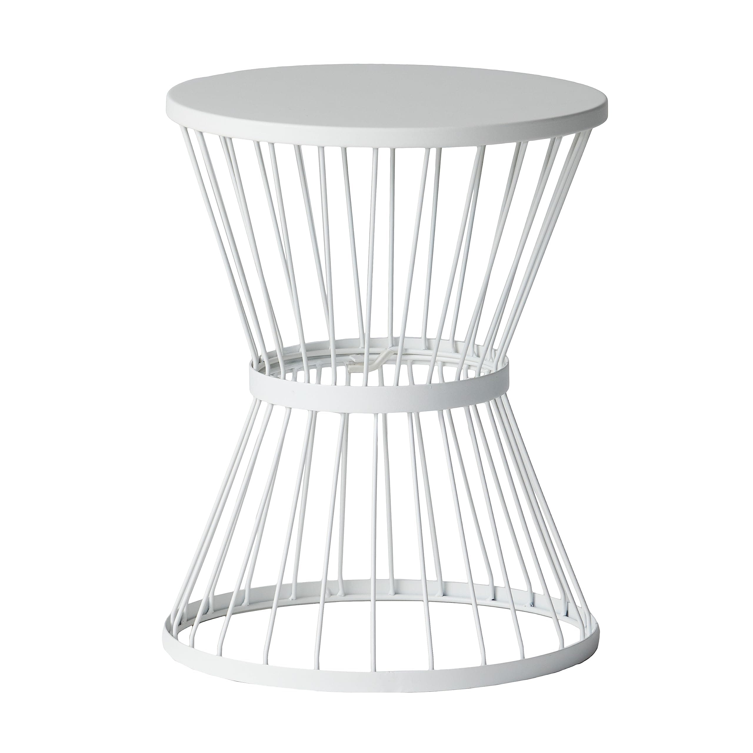 Christopher Knight Home Lassen Outdoor 16" Iron Side Table, Matte White