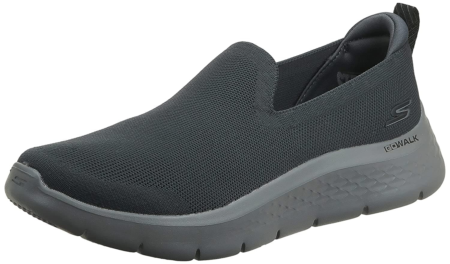 Skechers Men's Gowalk Flex-Athletic Slip-On Casual Walking Shoes with Air Cooled Foam Sneakers, Charcoal/Black 1, 11.5