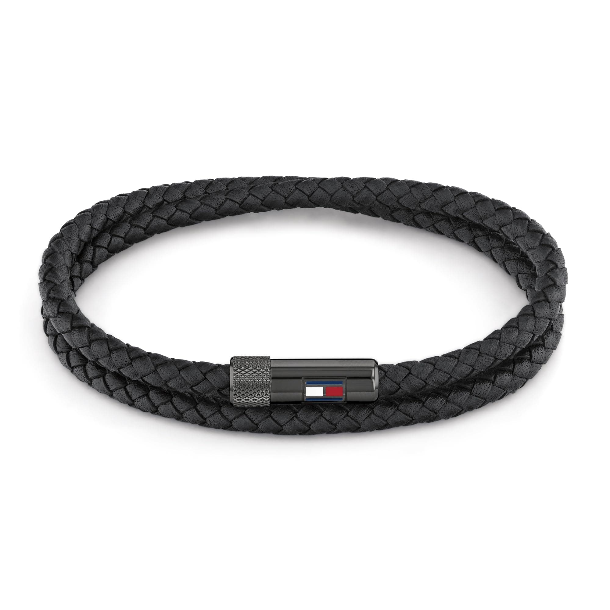 Tommy Hilfiger Jewelry Men's Leather Bracelet with Magnetic Closure