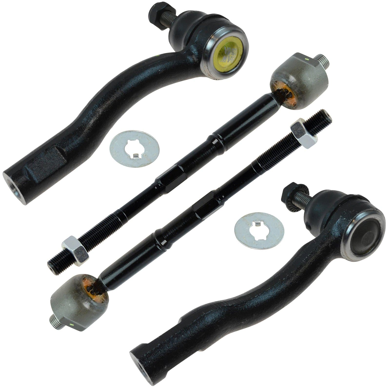 TRQ Front Tie Rod Set Compatible with 2007-2012 Nissan Sentra
