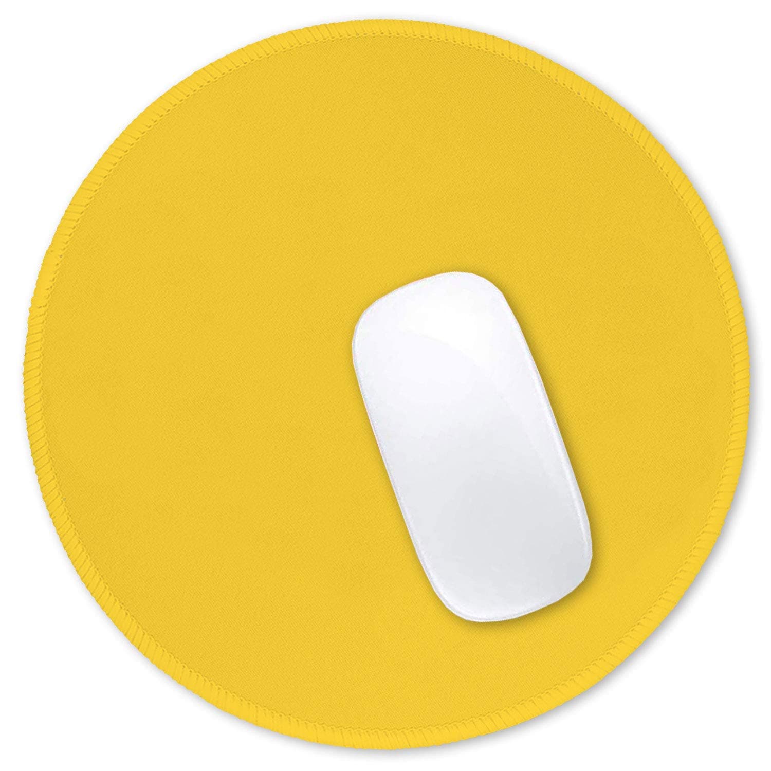 Hsurbtra Mouse Pad, Premium-Textured Round Mousepad 8.7 x 8.7 Inch Yellow