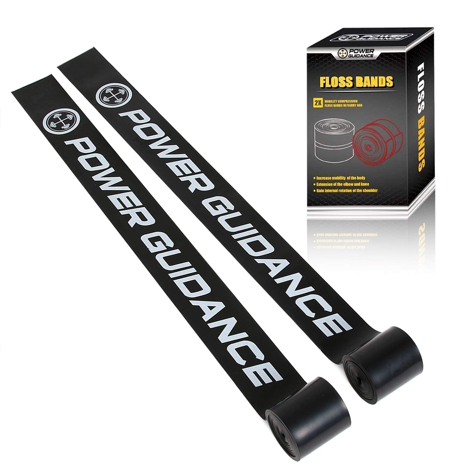 POWER GUIDANCE Muscle Floss Bands - Compression Bands - Mobility & Recovery Bands - for Improving Movement, Increasing Circulation & Reducing Soreness