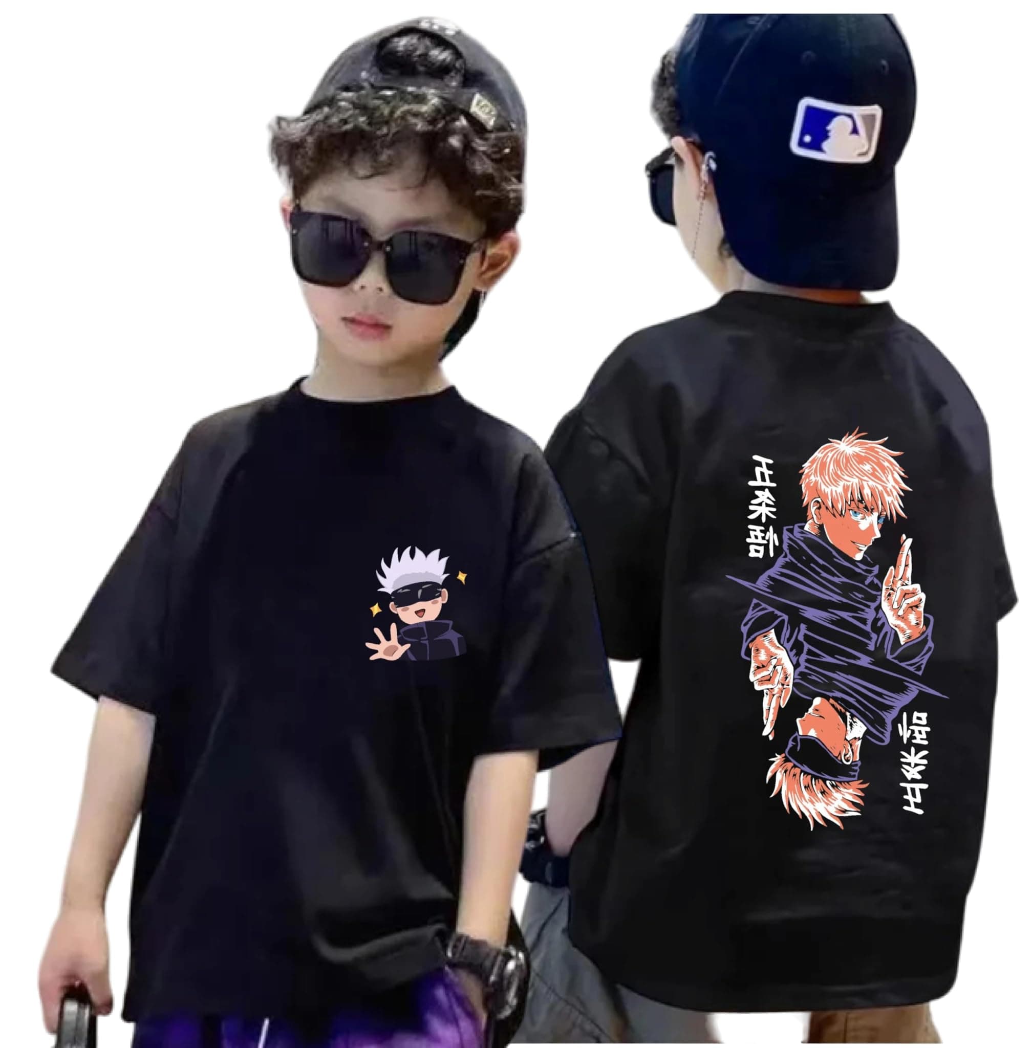 Uniplanet Store® Printed Cross Finger Cotton Blend Half Sleeve Regular Fit Printed Boys T-Shirt