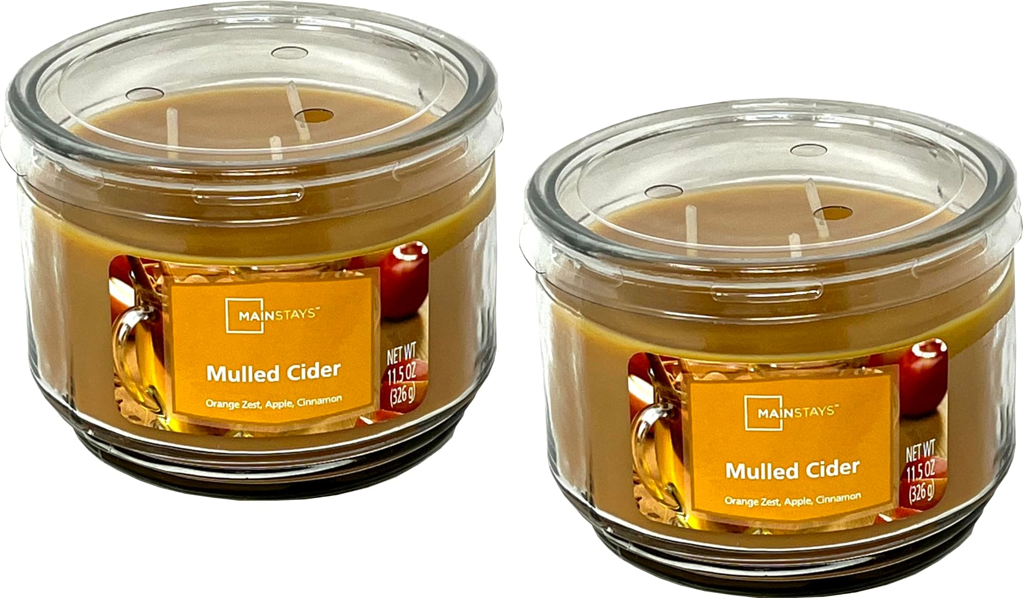 Mainstays 11.5oz Scented Candle 2-Pack (Mulled Cider)