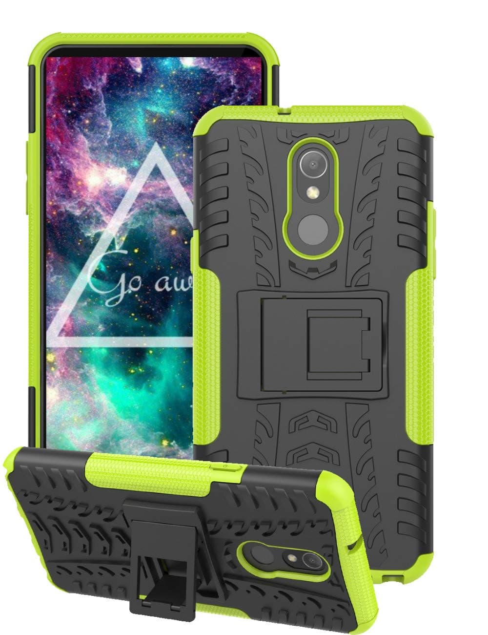 Boythink for LG Stylo 5 Case, Double-Layer Hybrid Shock Resistant Armor with Kickstand Protective Case for LG Stylo 5 (Green)