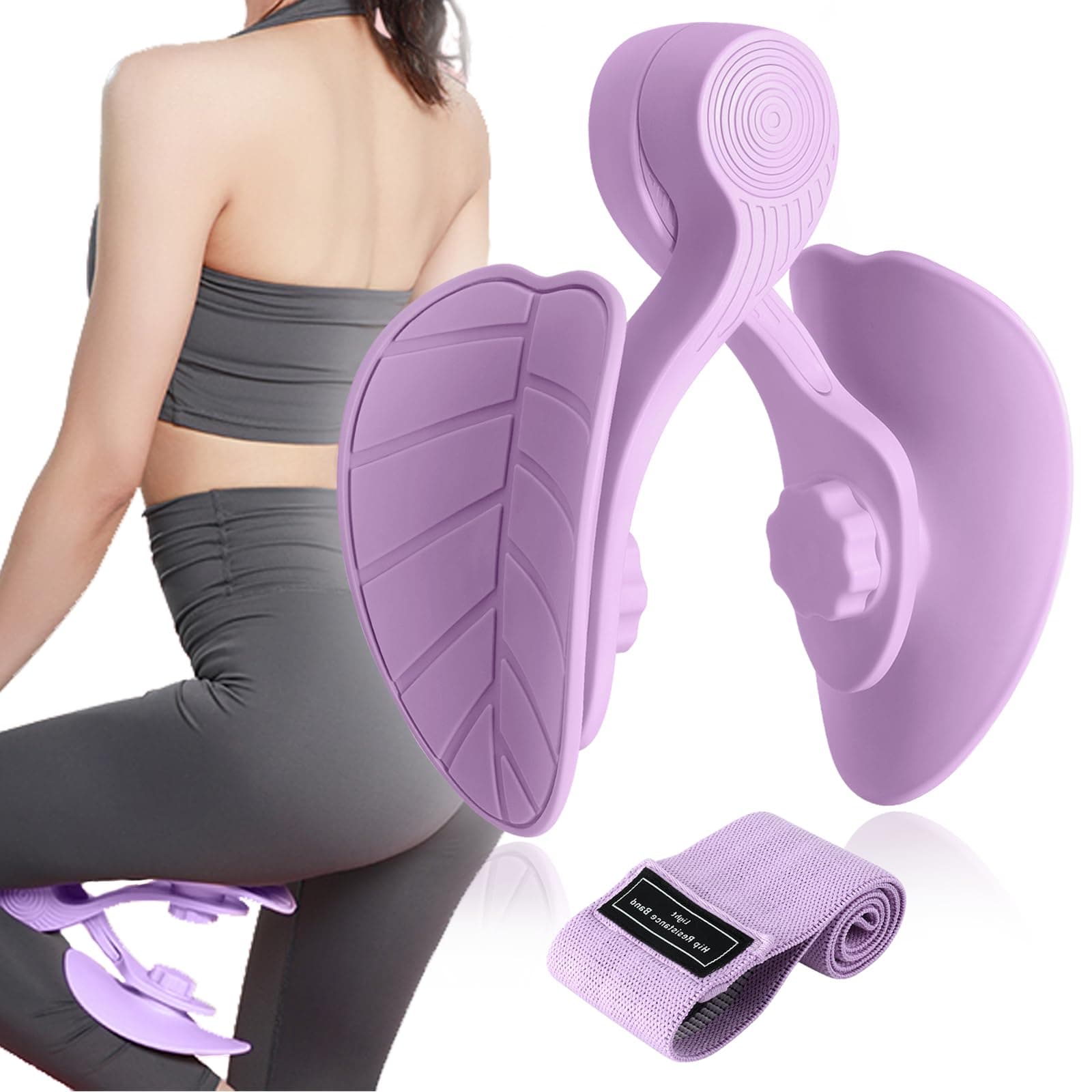 Thigh Master Thigh Exerciser, Hip & Inner Thigh Exercise Equipment, Pelvic Floor Muscle Trainer with Resistance Band for Leg, Thigh Toner Kegel Exercise Products for Women