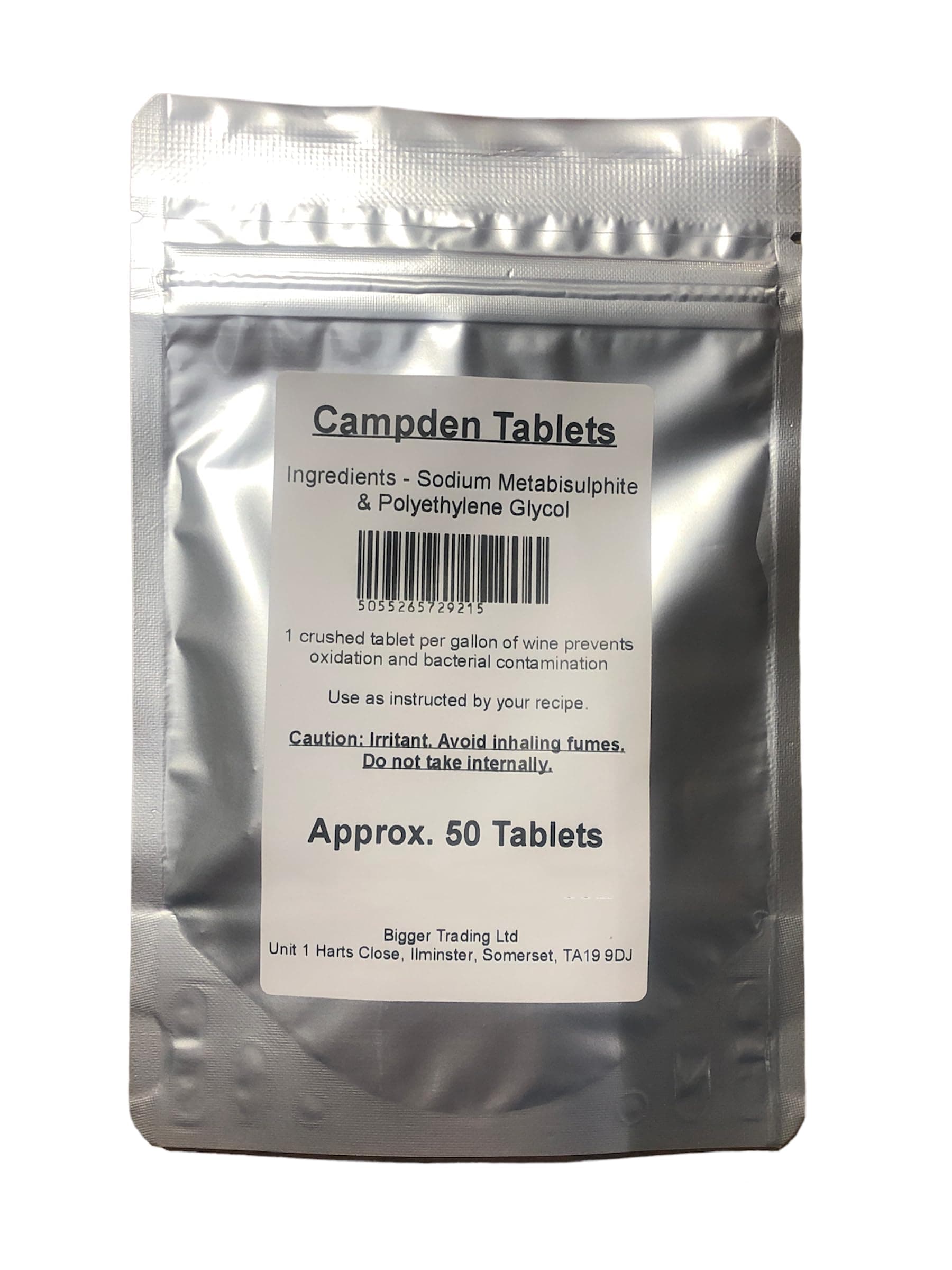 Campden Tablets - Pack of 50 (Approx.) Supplied in a Heavy Duty resealable Pouch with Tamper Proof Seal