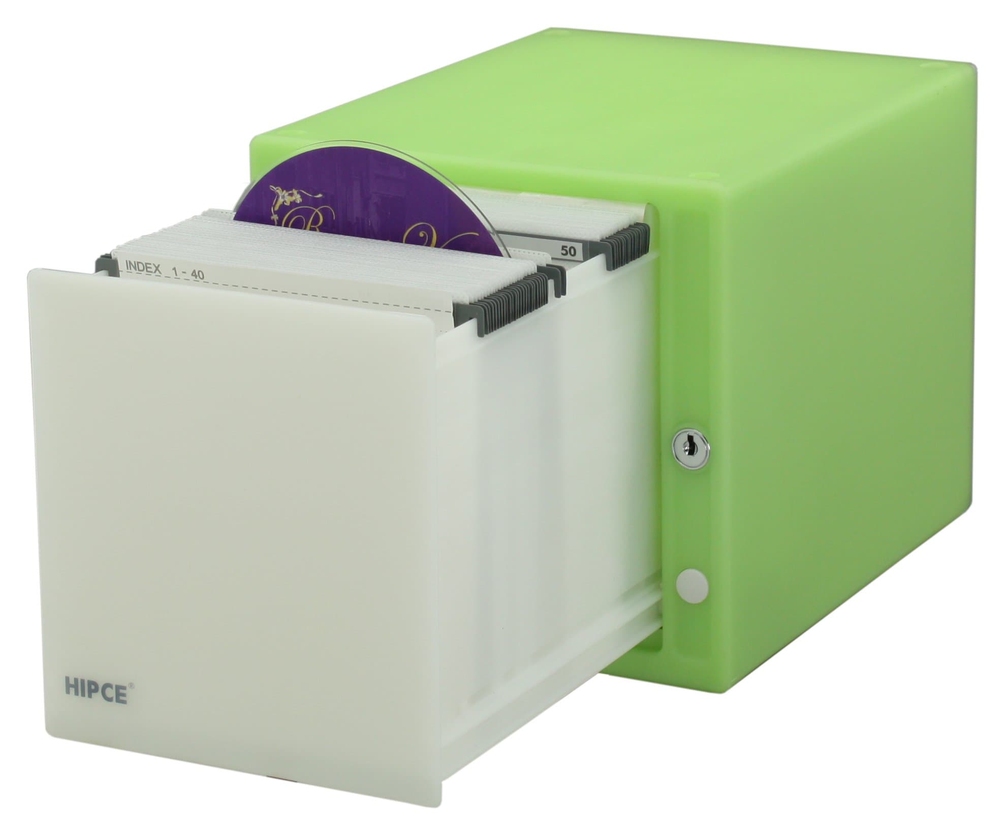 One Touch CD/DVD Box (80 Discs, Green)