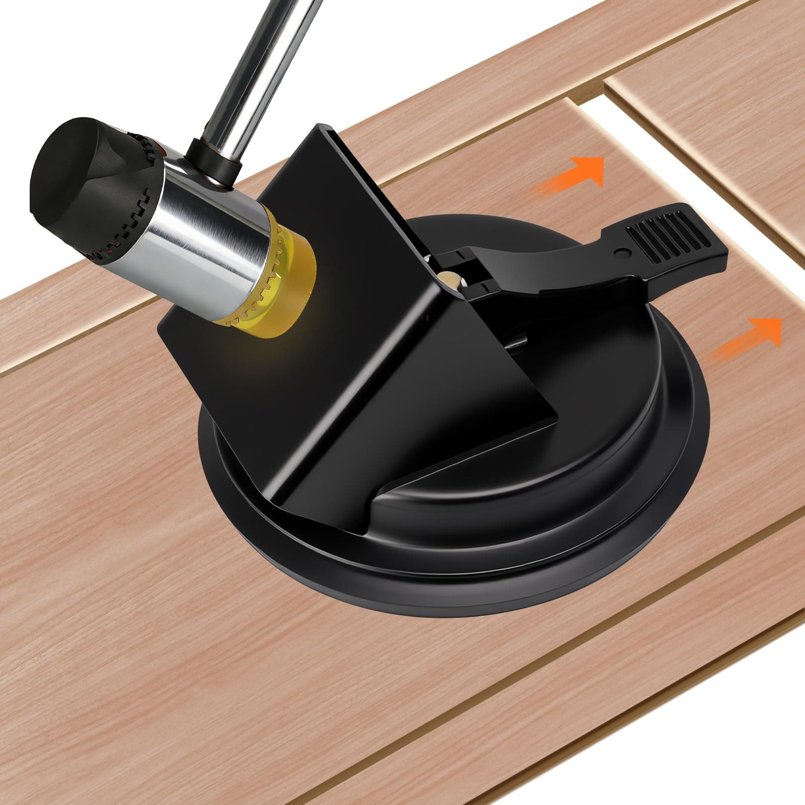 Heavy Duty Floor Gap Fixer Tool, Laminate Flooring Tool for Gap Fixing, Plank Grabber Fix Professional Floor Repair Tool with Enhanced Suction Cup, Flooring Tools for Smooth Plank, Iron(no Hammer)