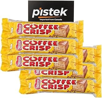 Coffee Crisp Chocolate Candy Bars, Full Size 50g/1.76oz, Shipped from Canada (8 bars)