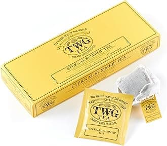 TWG Tea | Eternal Summer Tea | Rooibos | Flowers & Redcurrant | 15 Hand Sewn Cotton Teabags | Gift Set