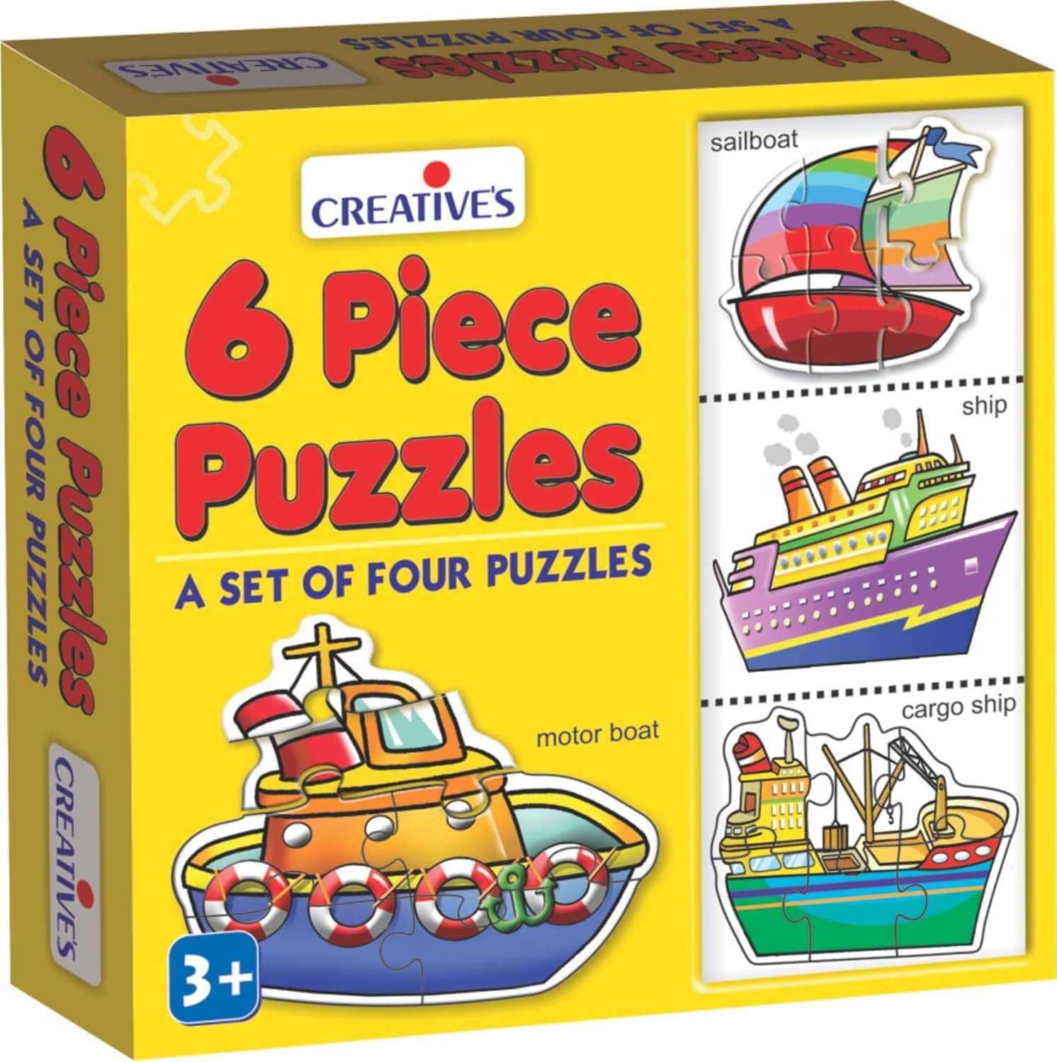6 Piece Puzzles | Educational Game for Kids | Fun Learning Toy | Water Transport 6 Piece Puzzles | Knowledge of Water Transport for Kids 3 & Up