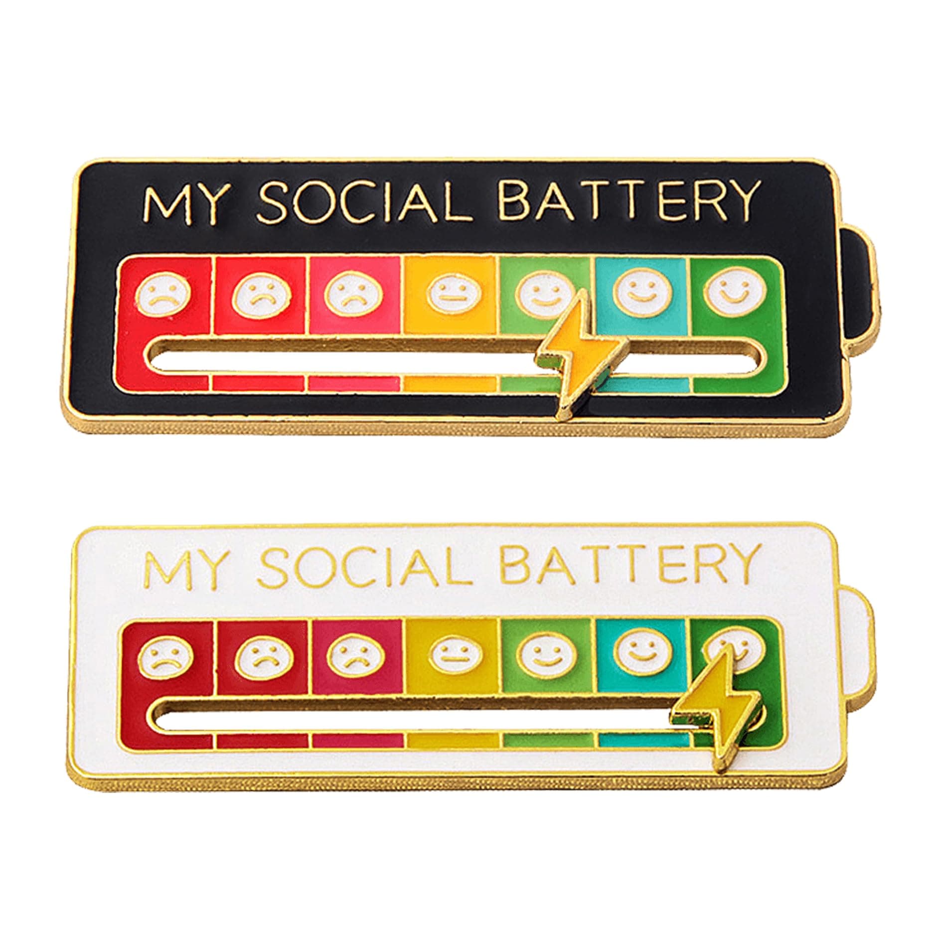 Battery mood pin - My Battery mood Creative Lapel Pin, Fun Enamel Emotional Pin 13 Days A Week