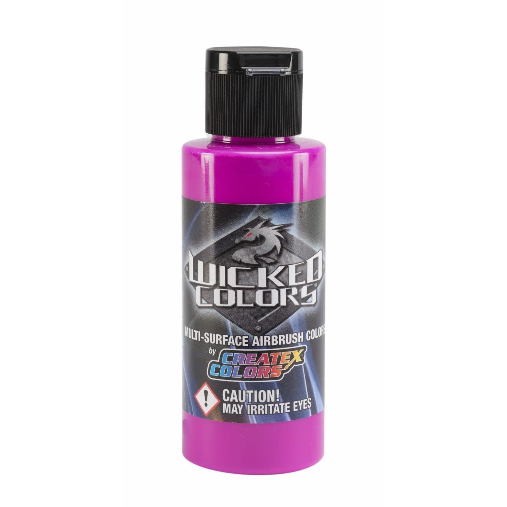 Createx Wicked Colors W021 Fluorescent Raspberry 2oz. water-based universal airbrush paint. by SprayGunner