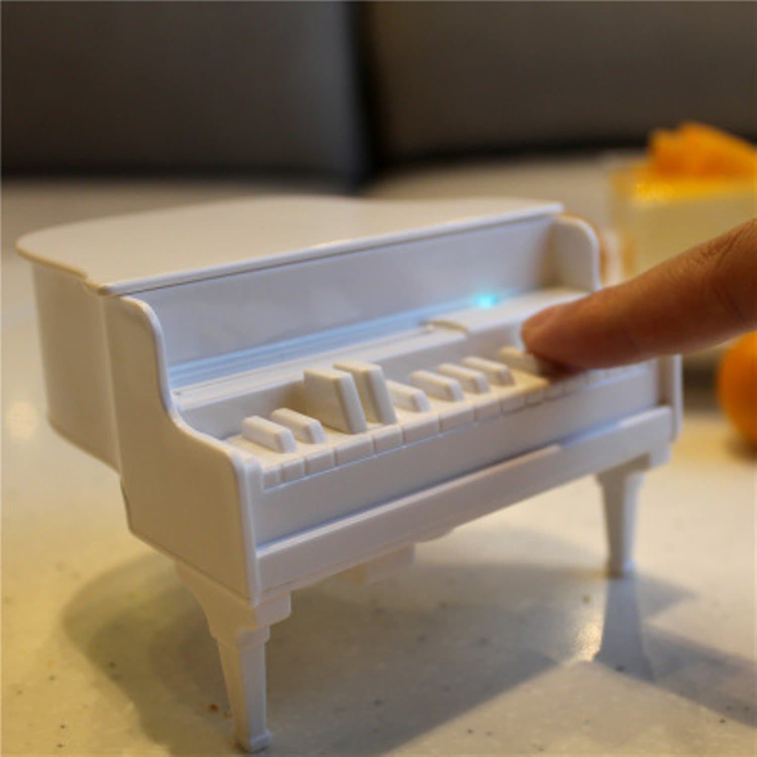 White Piano Automatic Toothpicks Dispenser Holder Box Table Decor Accessories Elegant Appearance, Good Decoration For The