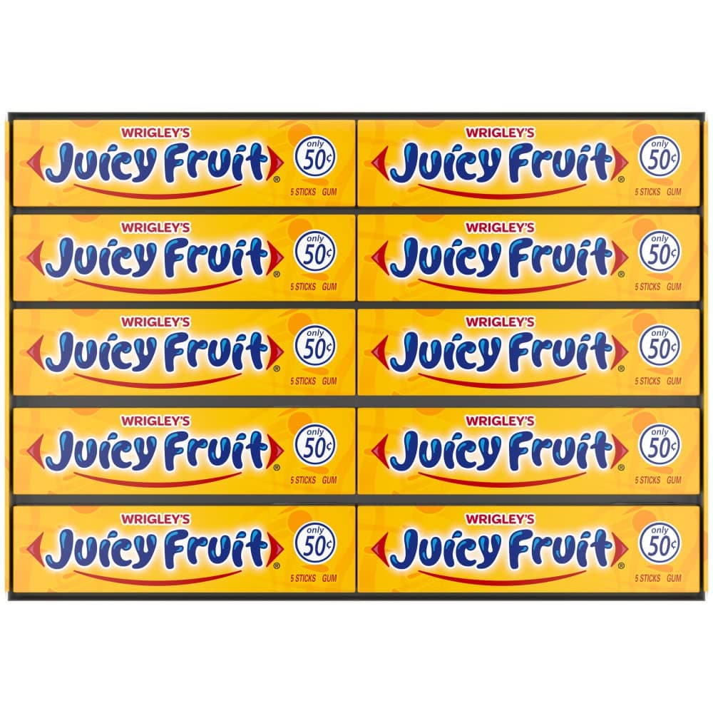 Juicy Fruit Gum WRIGLEY'S Chewing Gum Bulk Pack, 5 Stick (Pack of 40)