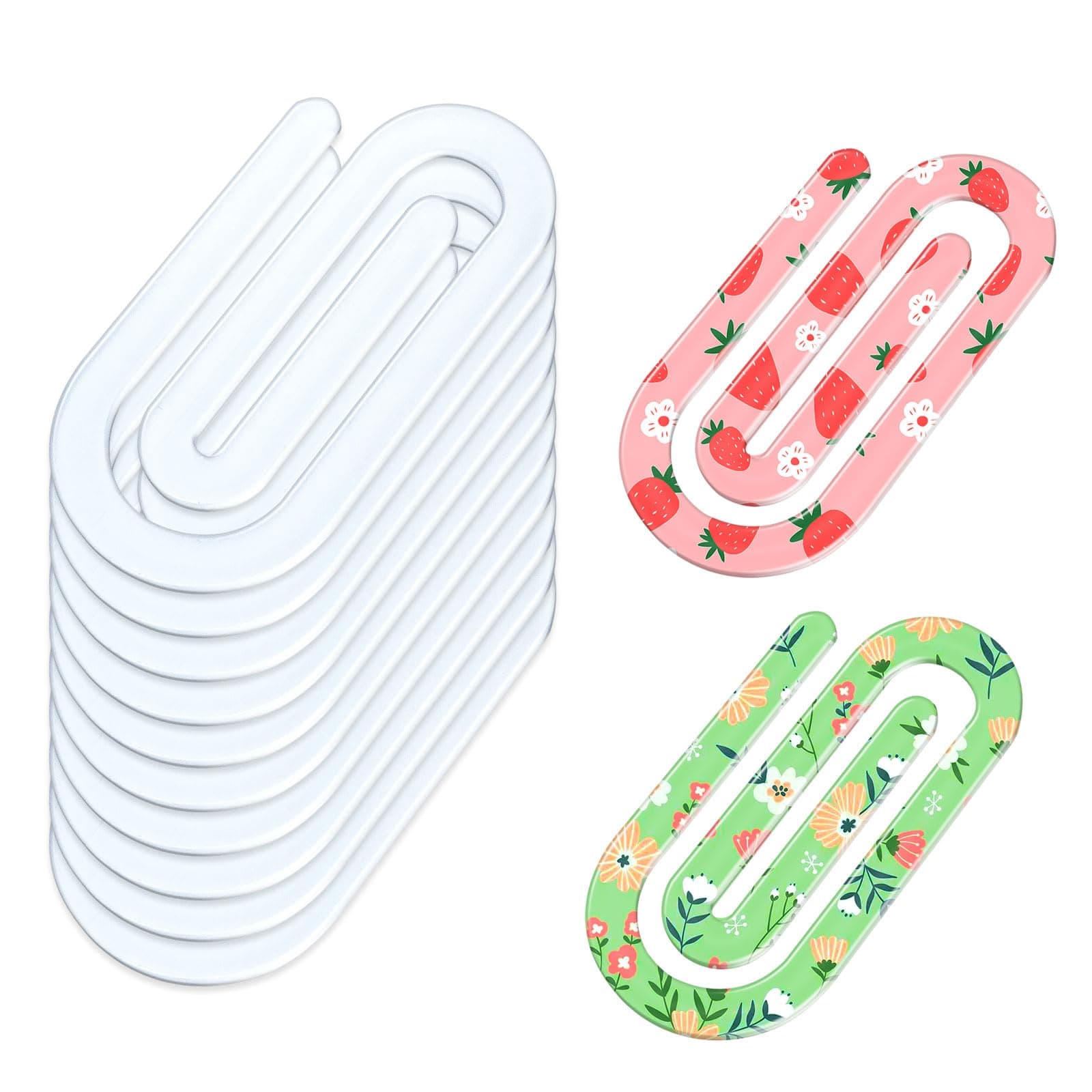 10 Pack Sublimation Blank Acrylic Paper Clips, 4" x 2" Jumbo Paper Clips Clear for Heat Transfer DIY Design, School Classroom Stationery Office, Home Gift Crafts Supplies