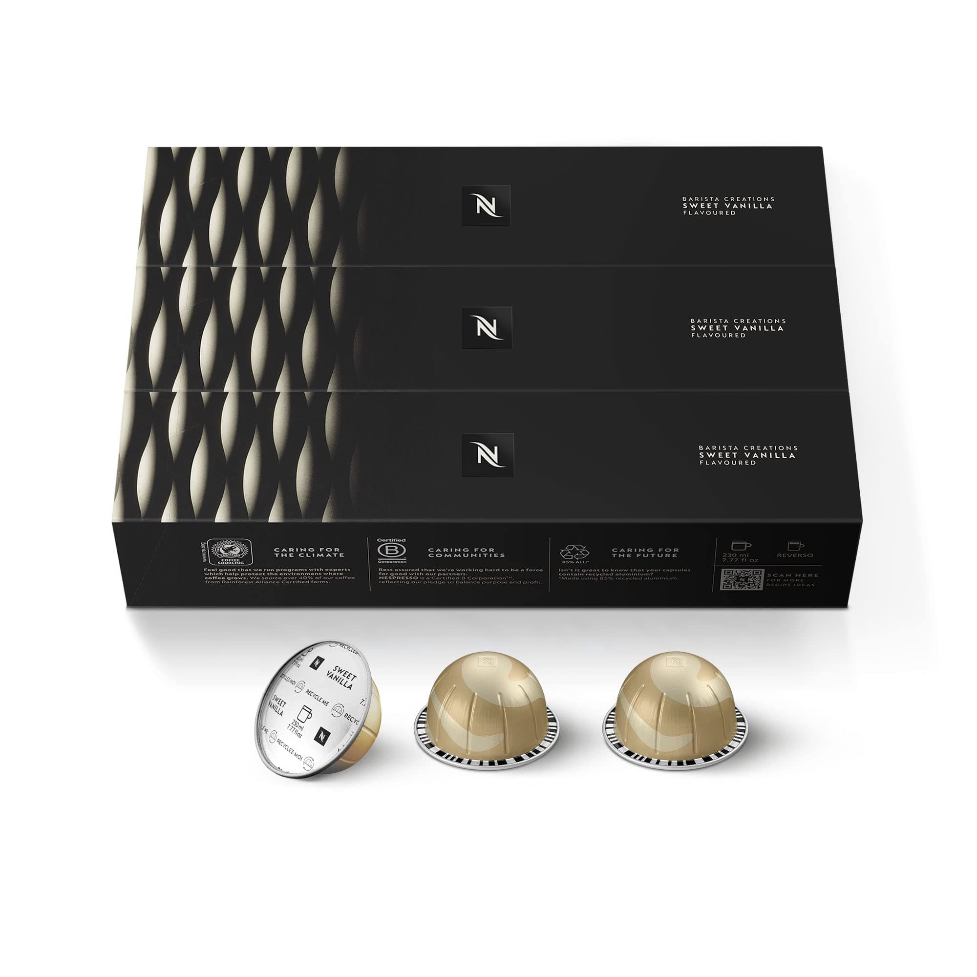 Capsules Vertuo, Sweet Vanilla, Medium Roast Coffee, 30 Count Coffee Pods