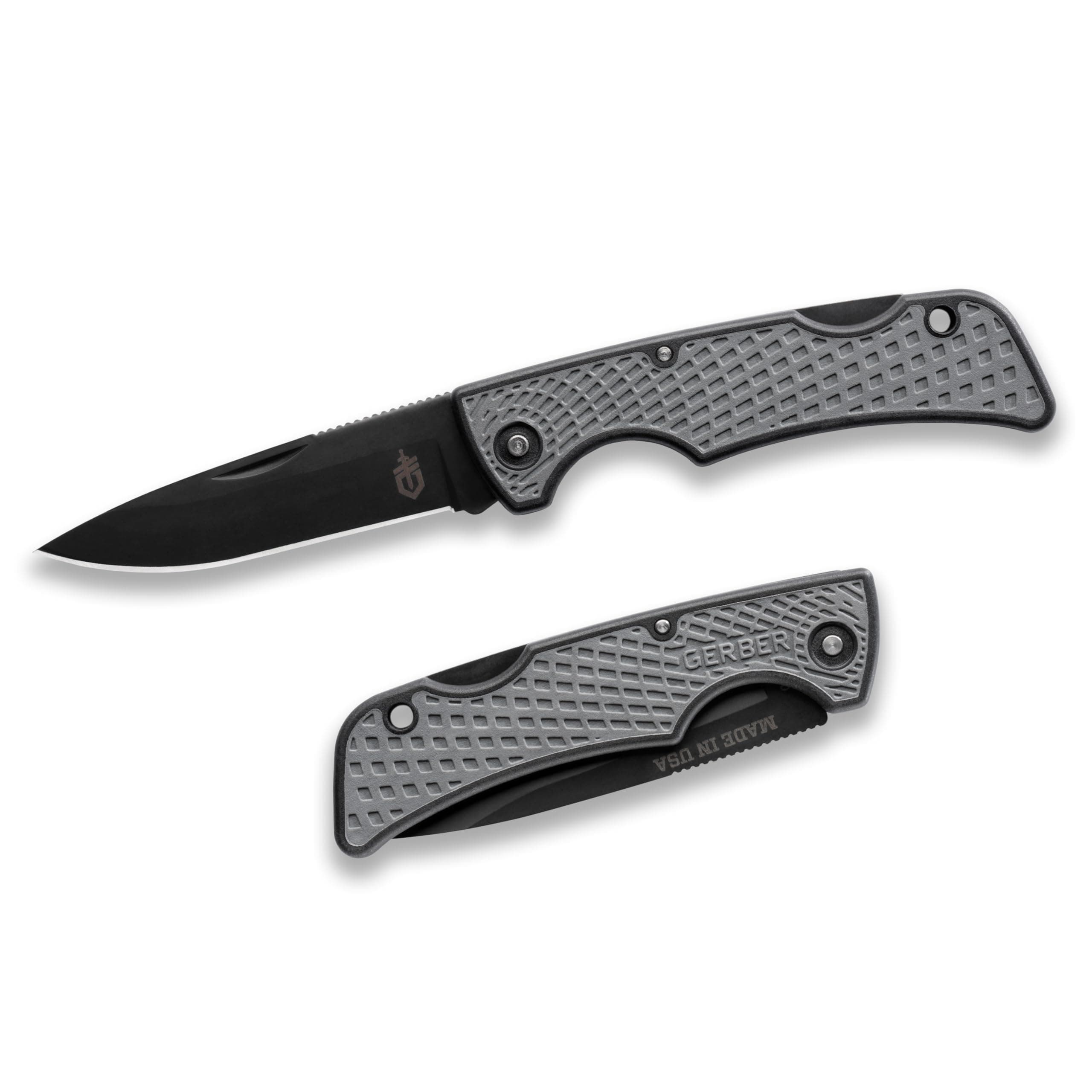 Gear US1 Pocket Knife - Plain Edge Blade Folding Knife - EDC Gear and Equipment - Grey