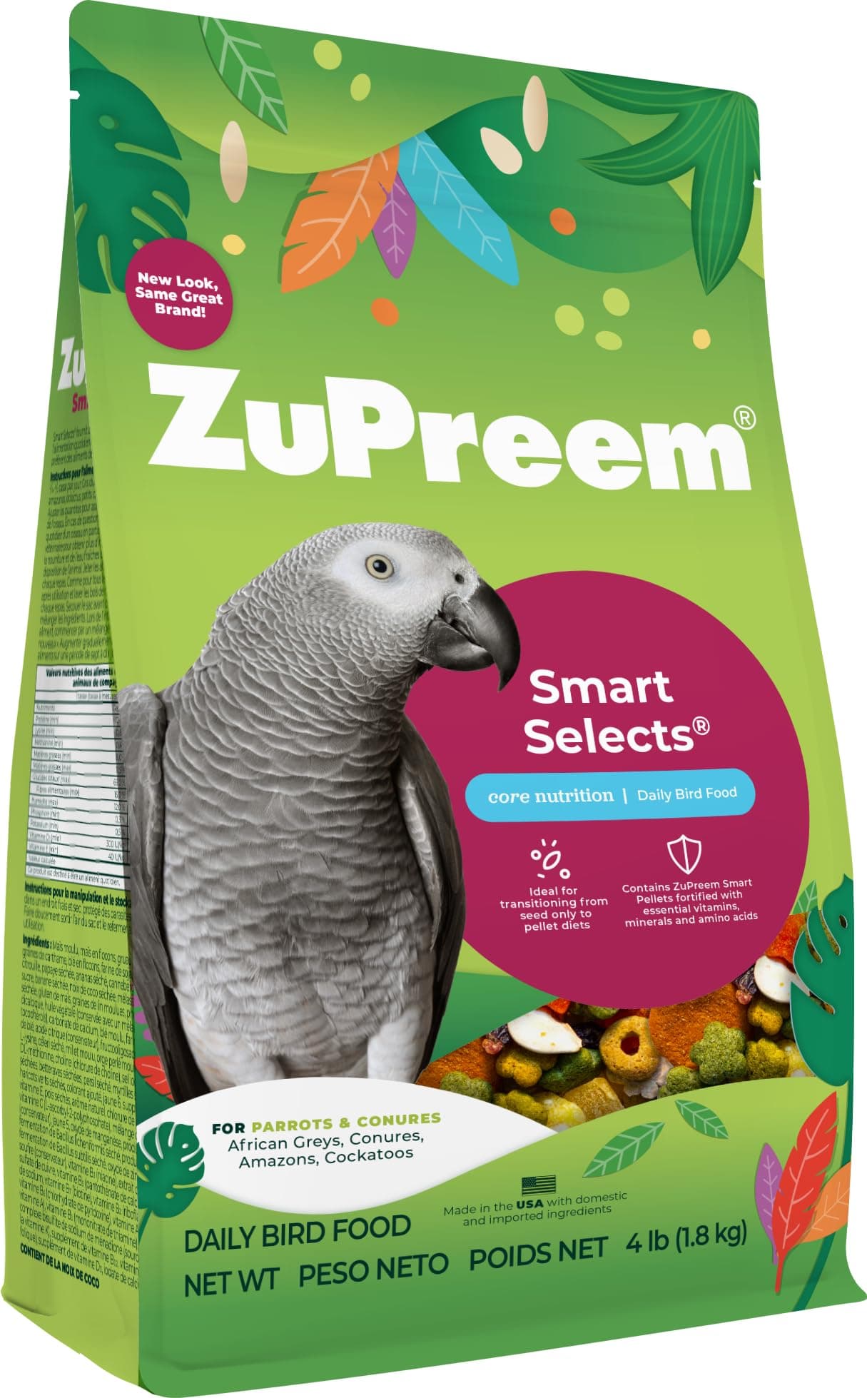 ZuPreem Smart Select Parrot Conure ML 4.0 lbs (1.8 kg)