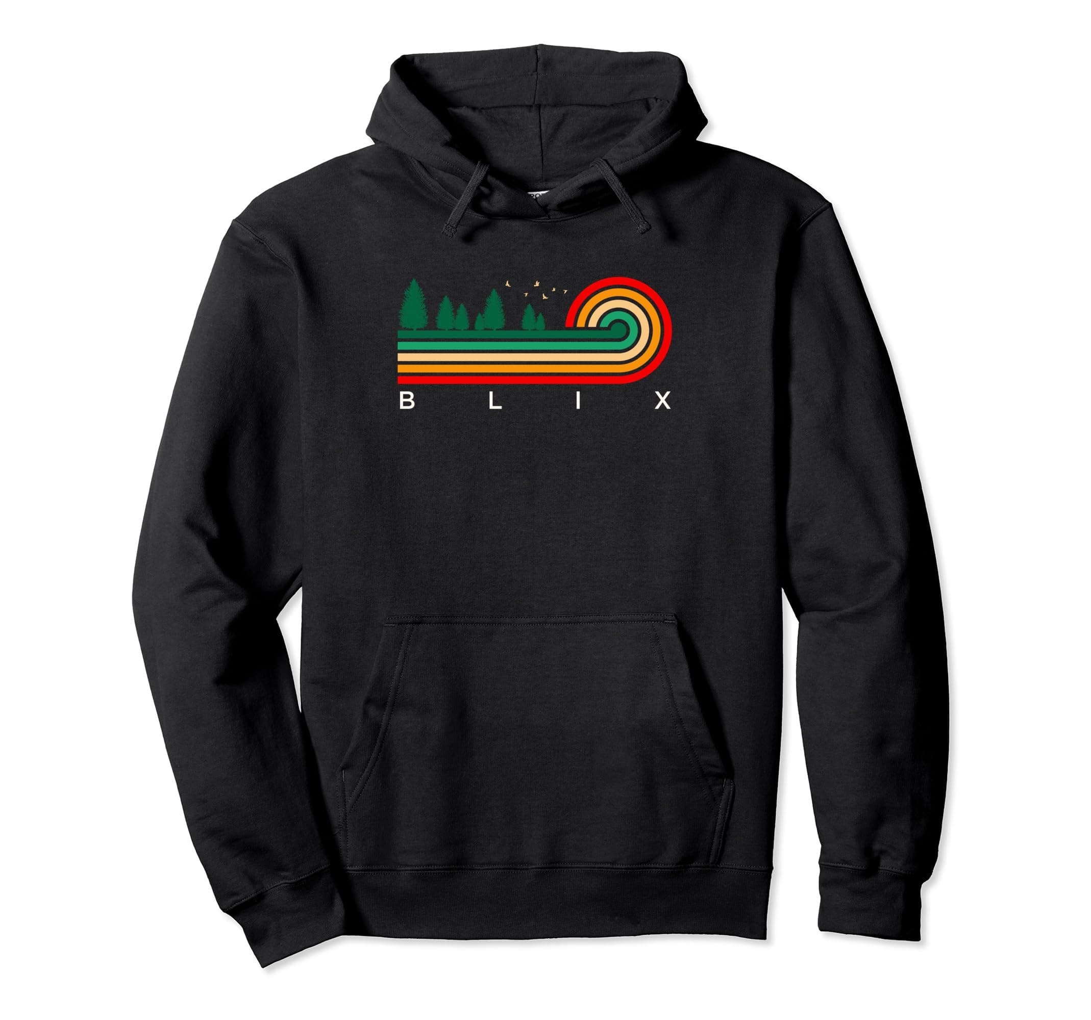 Evergreen Vintage Stripes Blix, Texas Pullover Hoodie