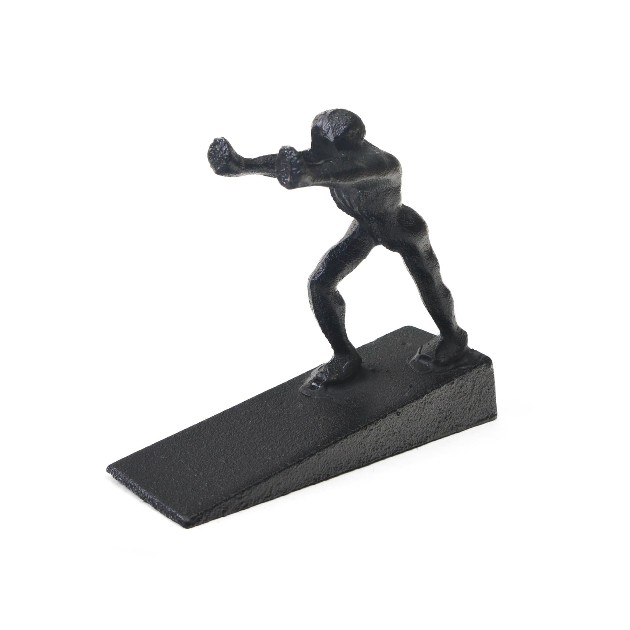 Cast Iron Doorstops - Decorative Rustic Door Stopper - Stop Your Bedroom, Bath and Exeterior Doors ï¼Å’6.1x5.1"(Strong Man) Black