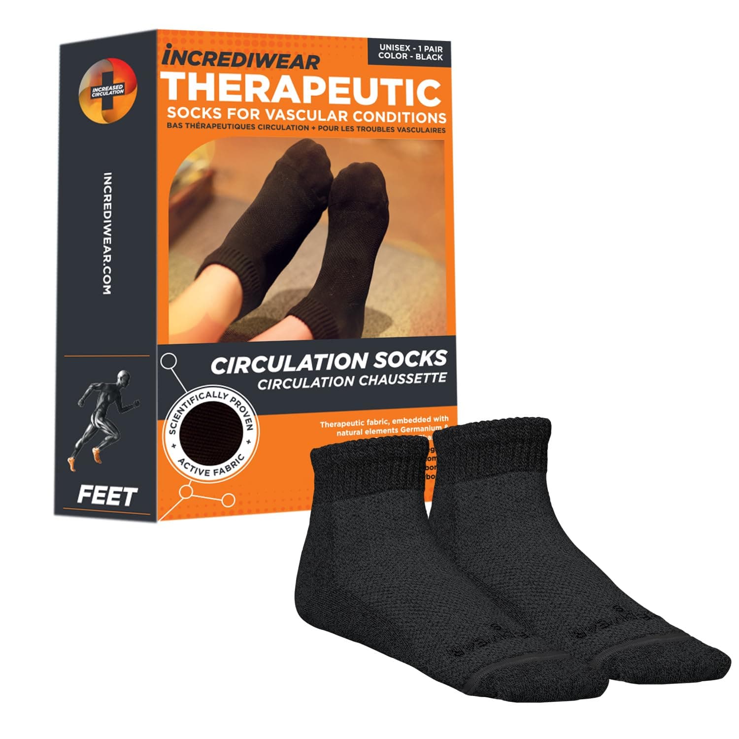 Circulation Socks – Blood Circulation Socks for Foot Circulation, Foot Support, and Reducing Joint Pain & Foot Pain, Everyday Low Ankle for Women and Men (Black, Medium)