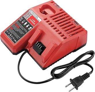 M18 & M12 Battery Charger for Milwaukee 48-59-1812 Replacement Rapid Charger for Milwaukee 48-11-2420 48-11-1815 48-11-1840 48-11-1841 48-11-1850 12V 18V XC Lithium-ion Battery