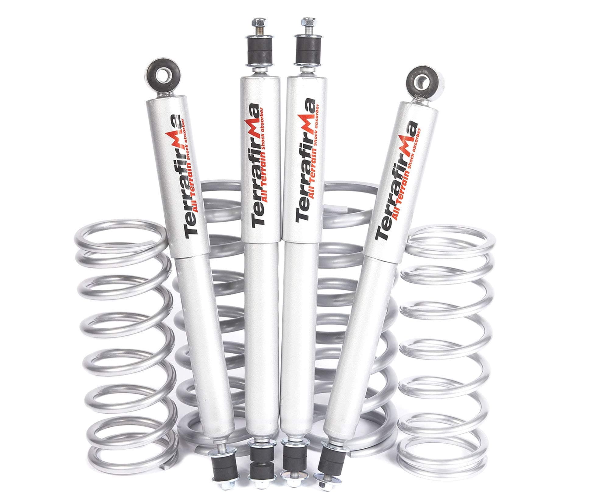 Terrafirma Medium All-Terrain Shock and Coil Spring Suspension Kit TF202 for Land Rover Defender 90, Discovery 1, and Range Rover Classic (2 inch lift)