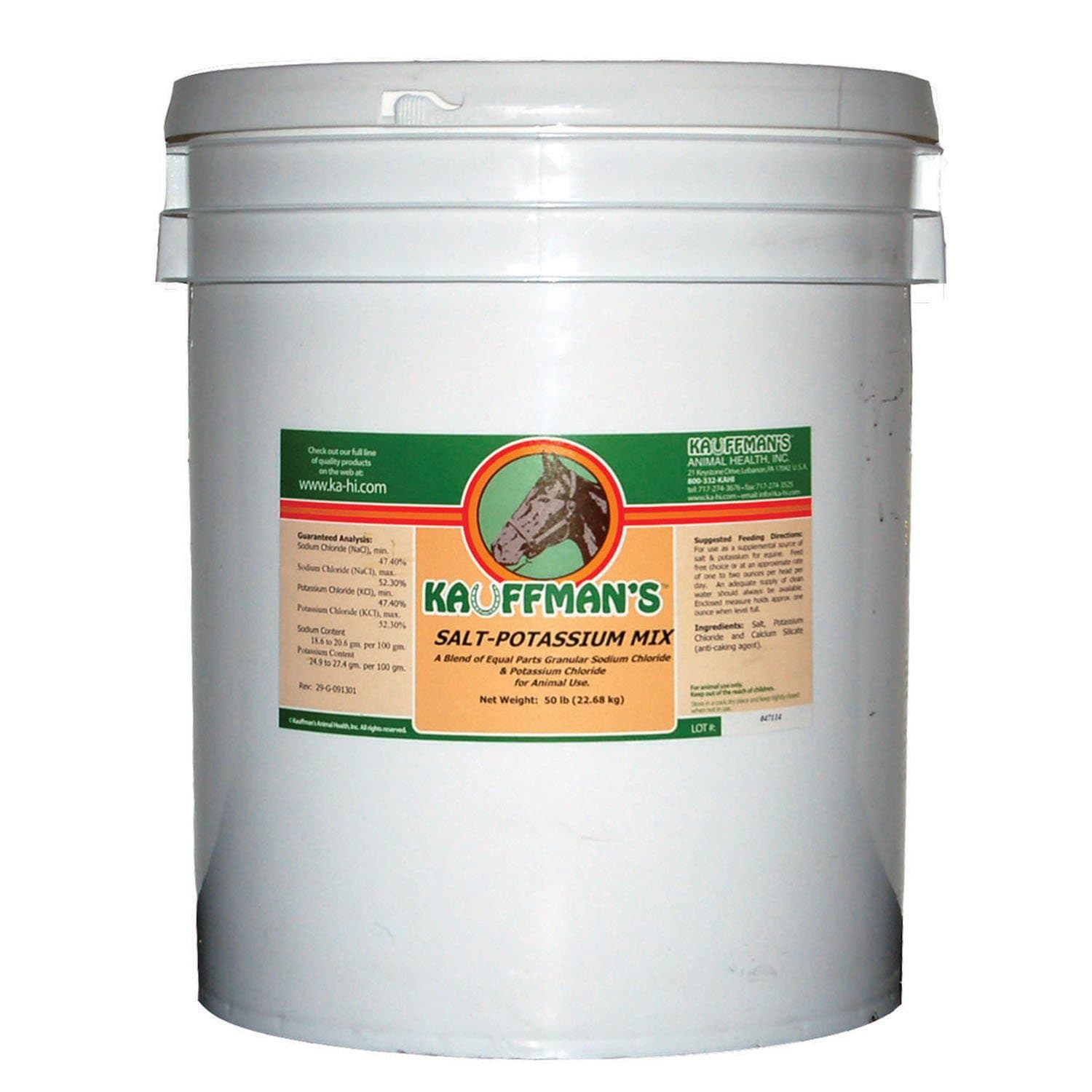 Kauffman Salt Potassium Electrolytes - 50 Lb