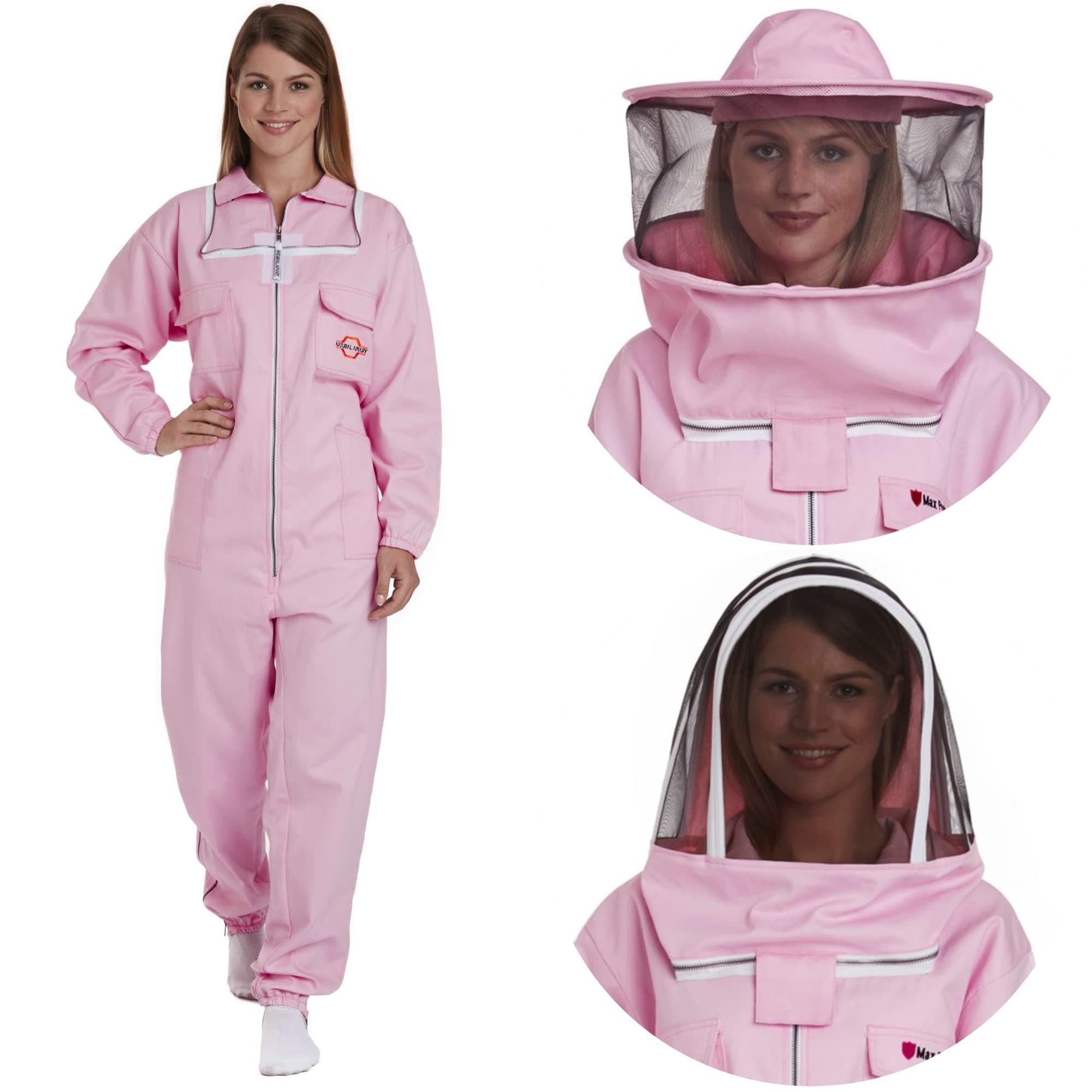 Natural Apiary Max Pro Beekeeping Suit, 3X Large, Pink