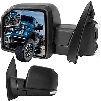 For Ford F150 Side Mirror Replacement Fits F150 Left Driver Side Mirror | Fits Ford F150 2015 2016 2017 2018 2019 2020 Side View Mirror | 6 PINS | FO1320556 | w/Heated Turn Signal Light