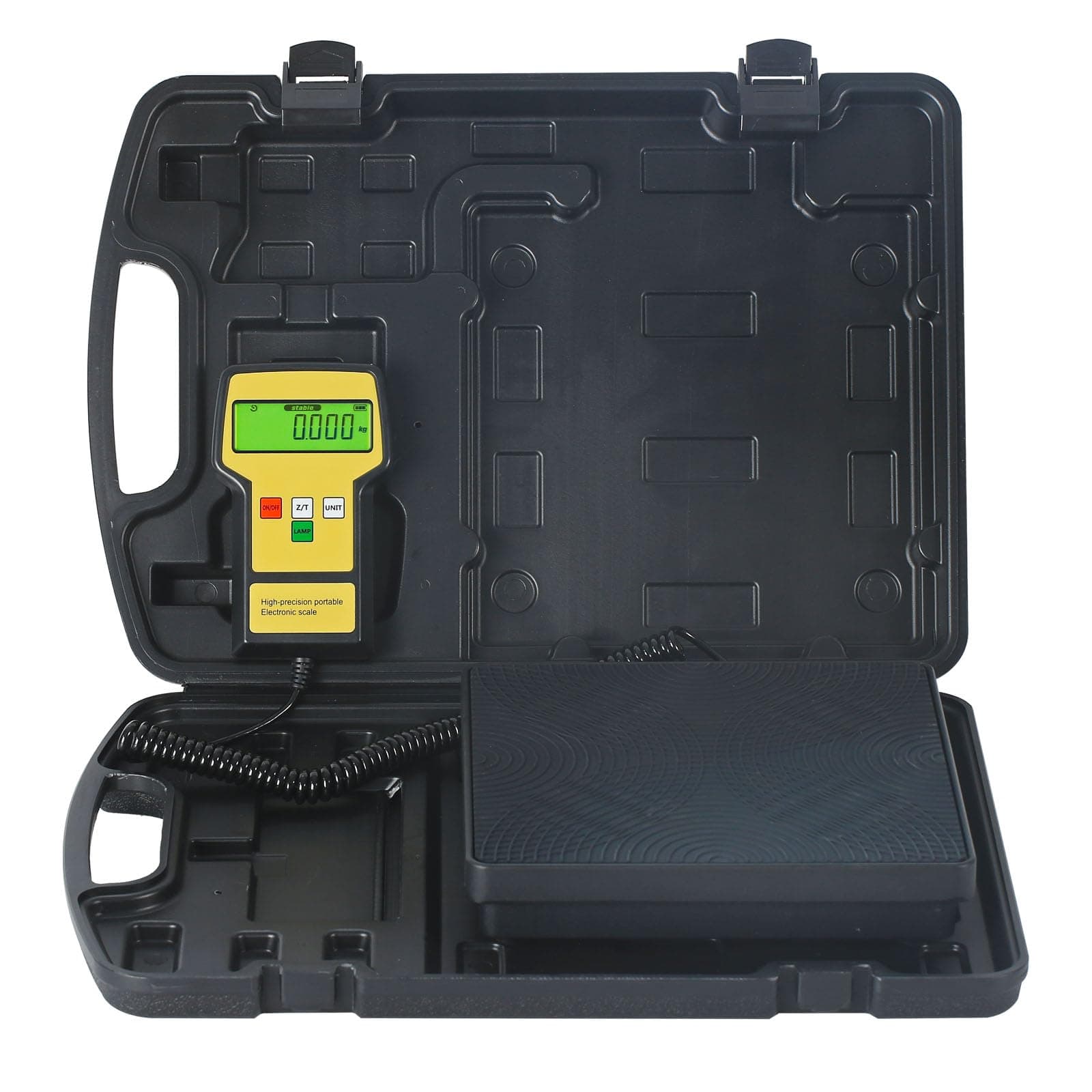 220LBS Electronic Digital Refrigerant Charging Weight Scale with Portable Case, HVAC Refrigerant Scale for All Refrigerant Recovery Tanks