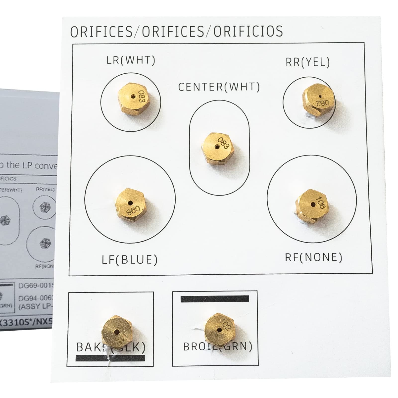 DG94-00635A / DG69-00151A-01 Range Lp Gas Conversion Kits, Fit NX58F5500SS/AA, NX58K3310SW/AA, Stove Gas Con Parts