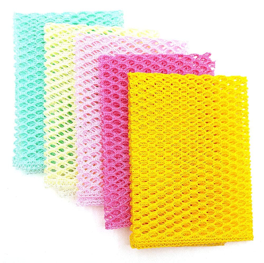 Olivia tree5PCS Innovative Dish Washing Net Cloths,Scourer,Quick Dry, Mesh net for Washing Dish, Dish wash net, Dish Sponge, Dish Scrubber 28cm by 28cm