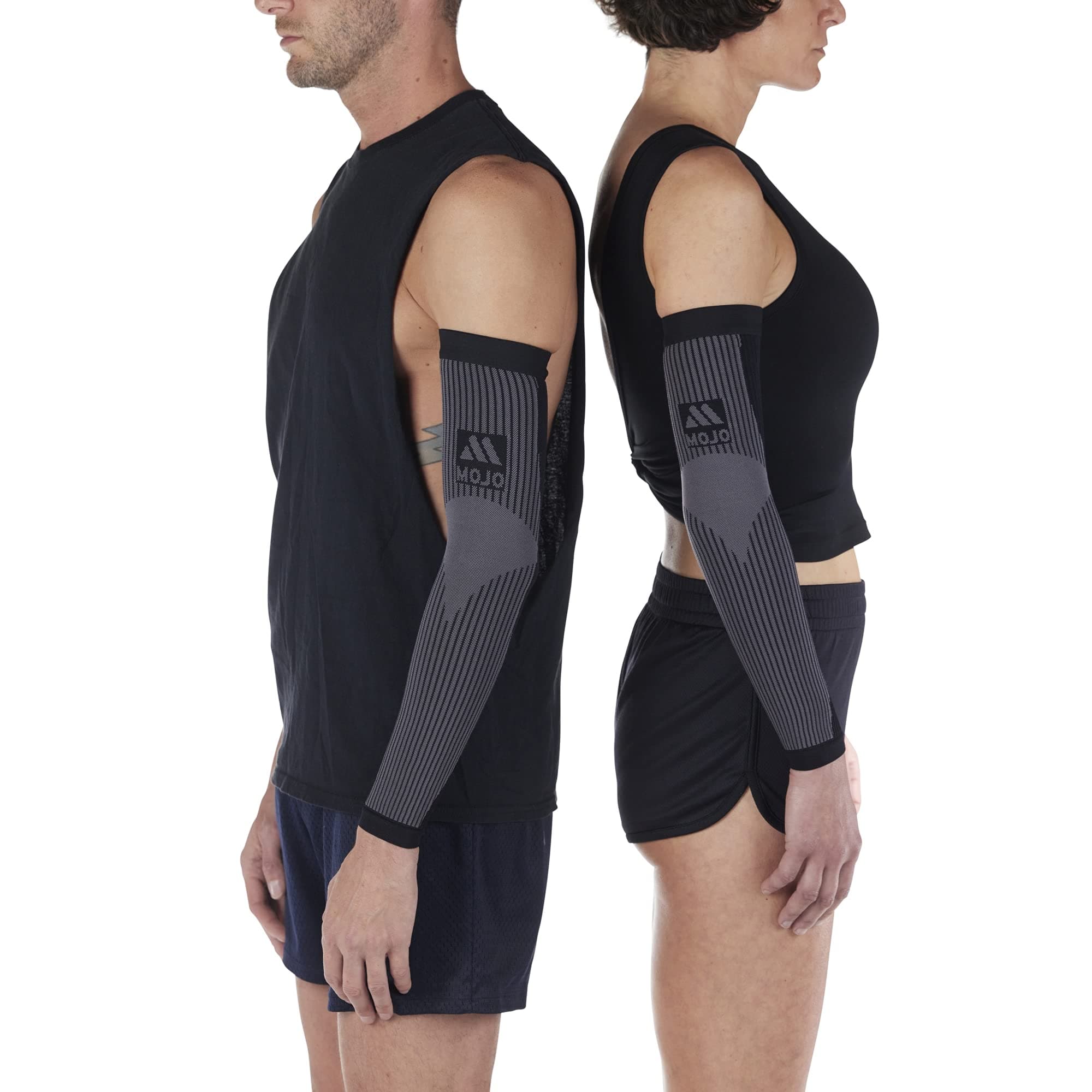 Mojo Compression Socks Post-Surgery, Lymphedema, Edema Management - Arm Sleeve for Women & Men, 20-30mmHg, Black - Large