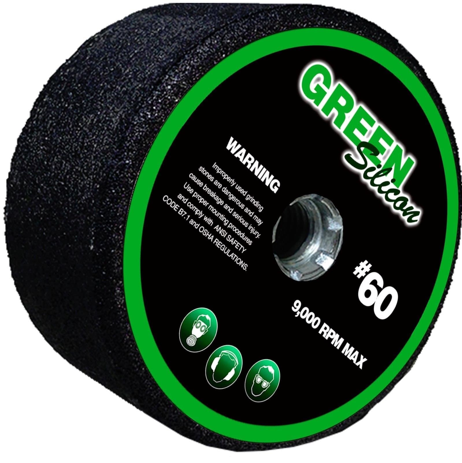 4" Green Silicon Carbide Grinding Stone Grit 60