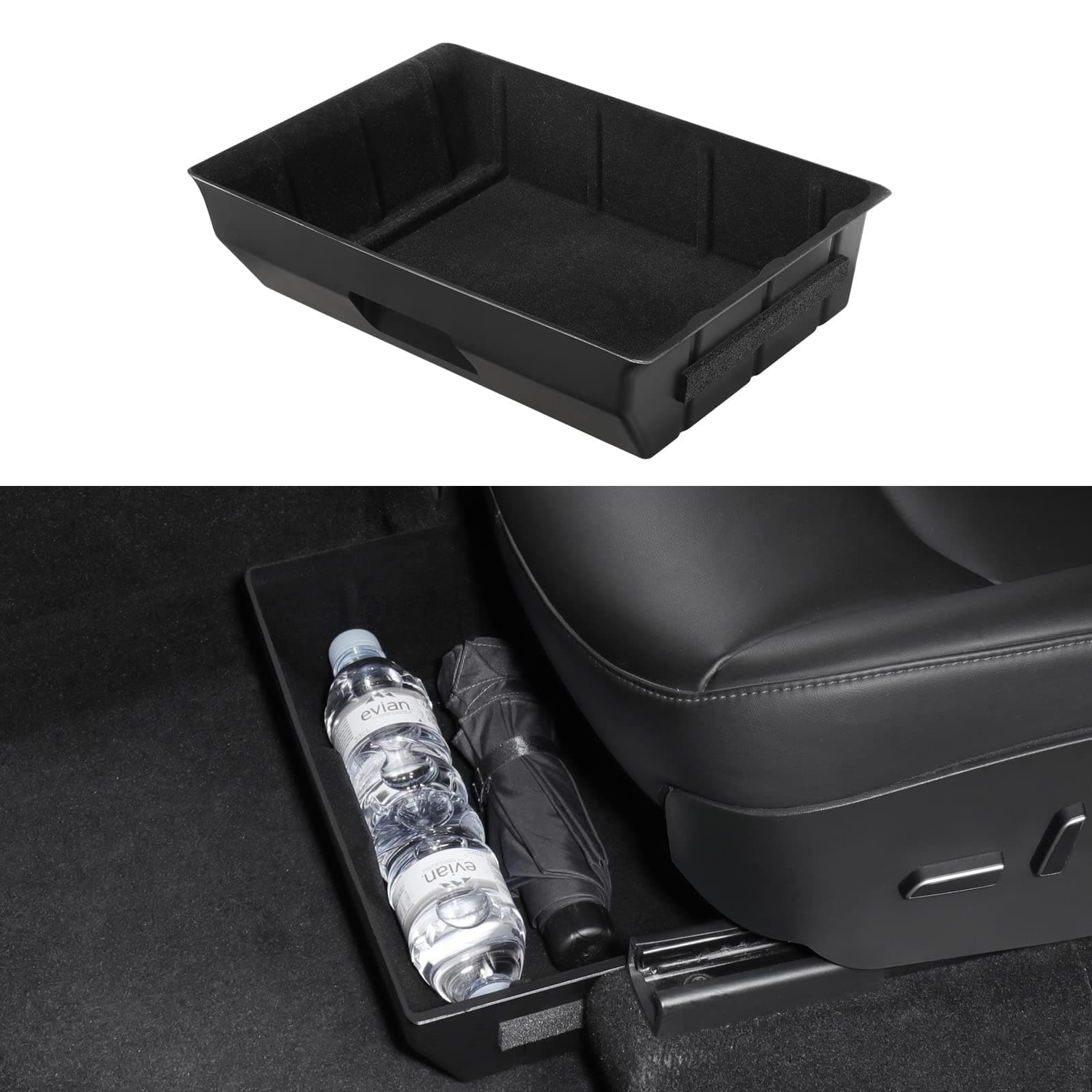 Tesla Model Y Under Seat Storage Box Organizer Hidden Tray 2020 2021 2022