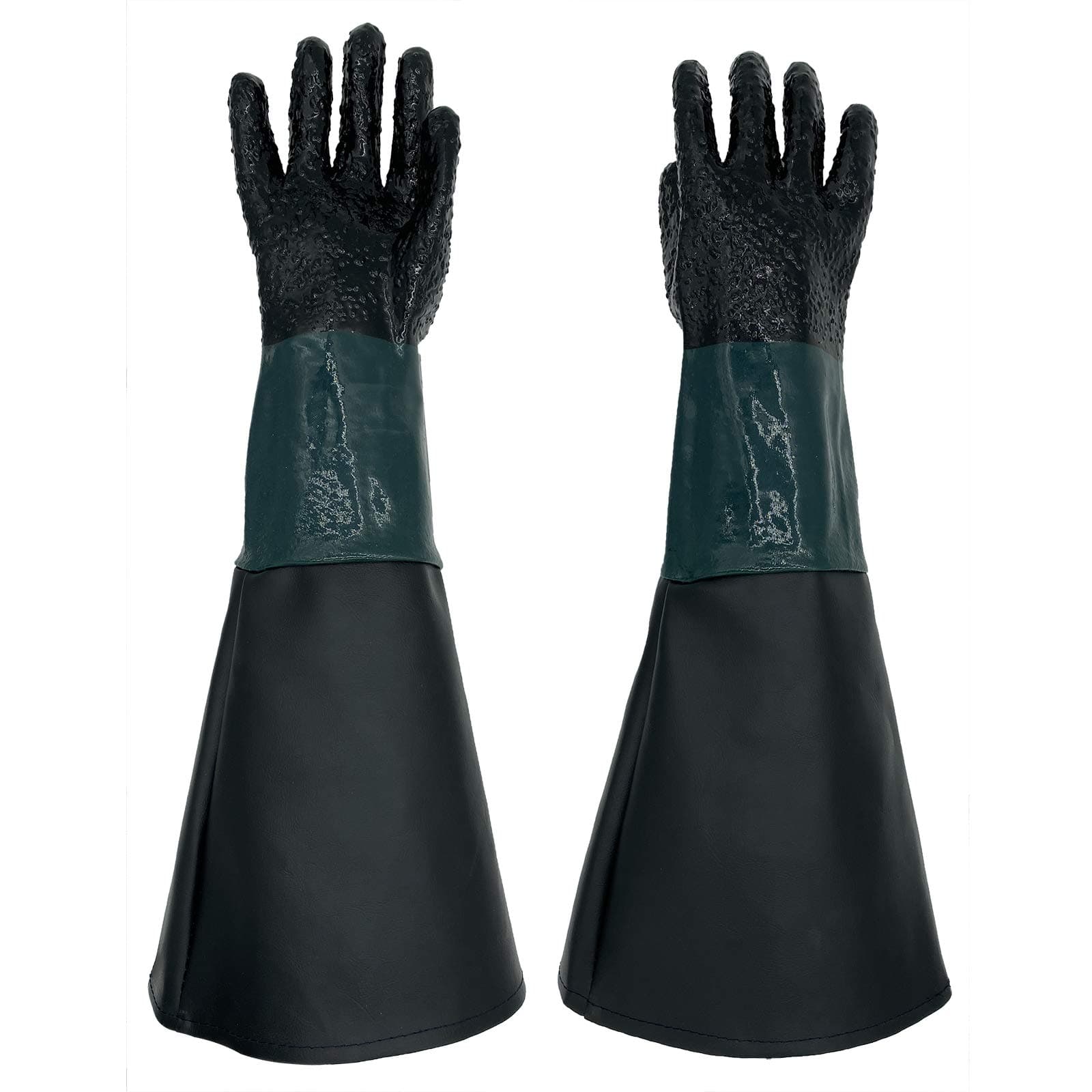 Rubber Sandblaster Gloves for Abrasive Blasting be Used on Sandblast Cabinet Sand Blasting Gloves With Particle
