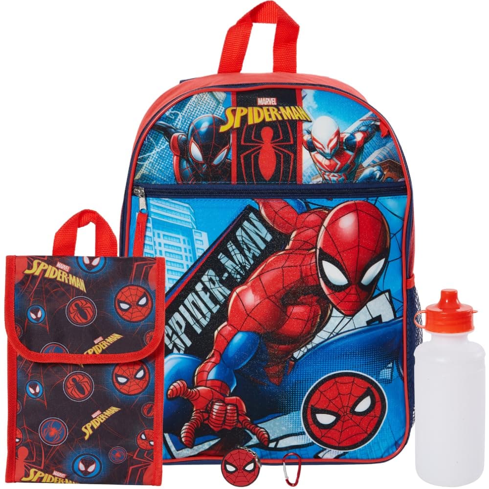 Fast ForwardBackpack Set for Kids, 16 inch with Lunch Bag and Water Bottle