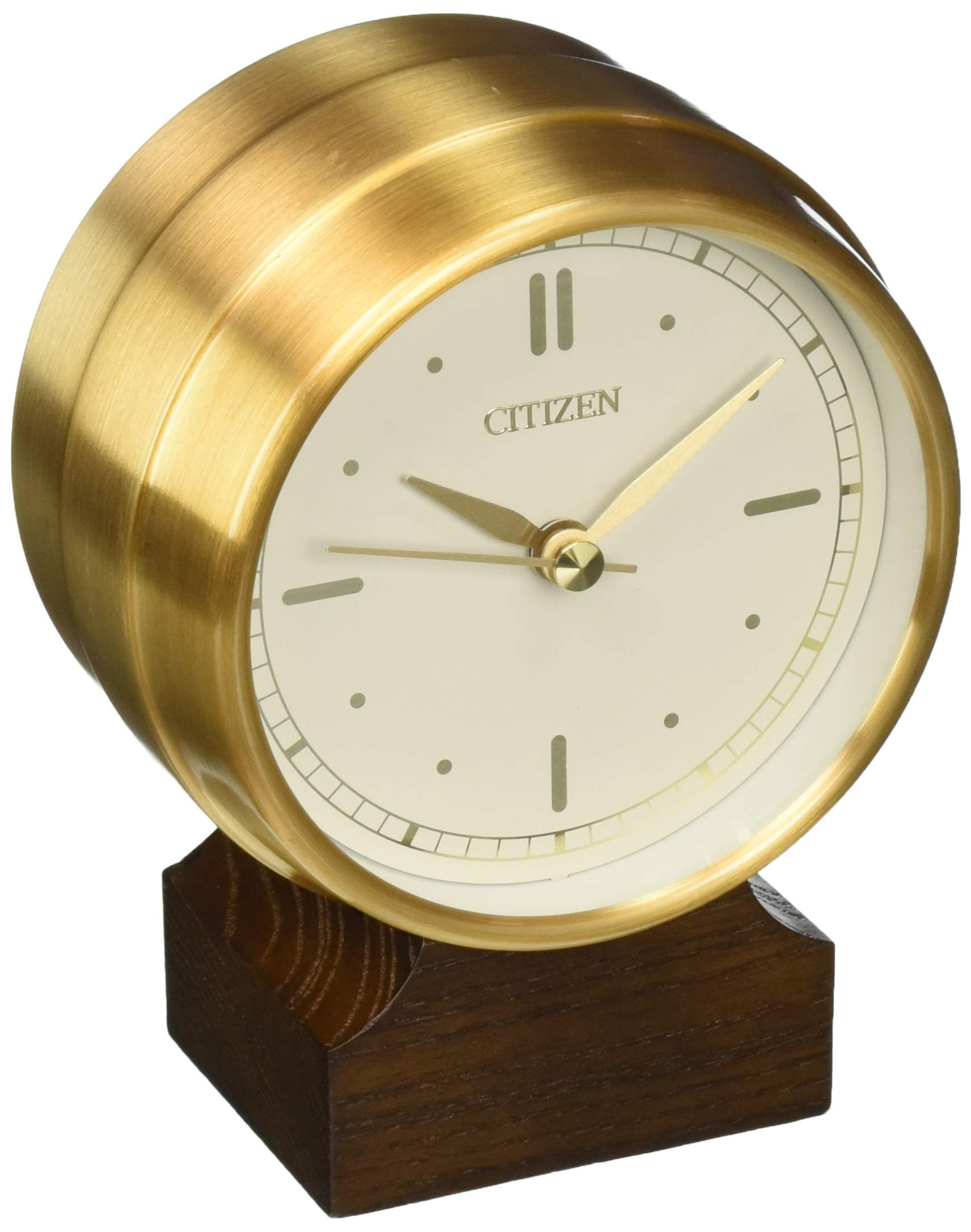 Citizen CC3002 Workplace Desk Clock, Gold-Tone
