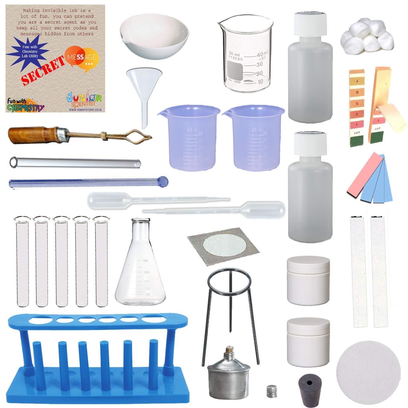 Plastic Chemistry lab Utility 2 For Kids School Activity Project- Multi Color