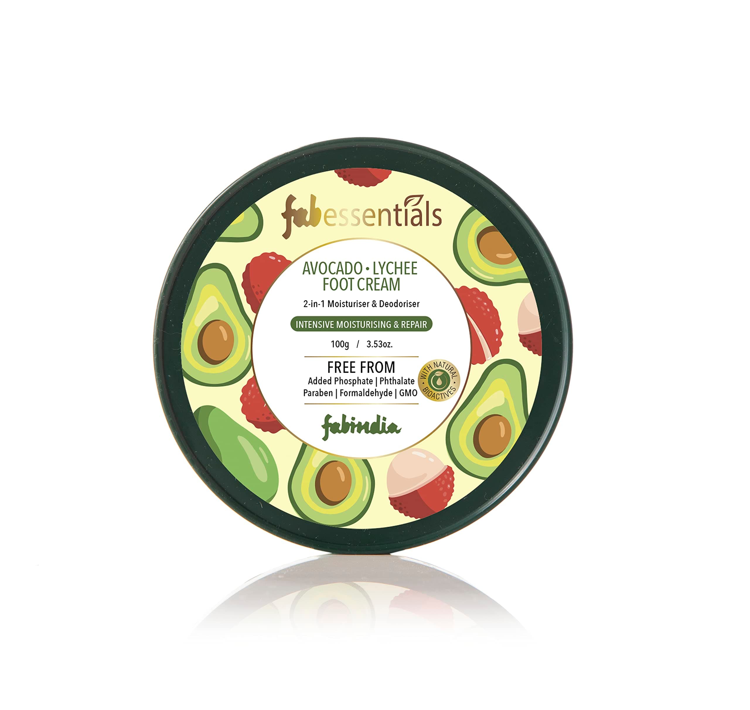 Fabindia Fabessentials Avocado Lychee Foot cream 100 g