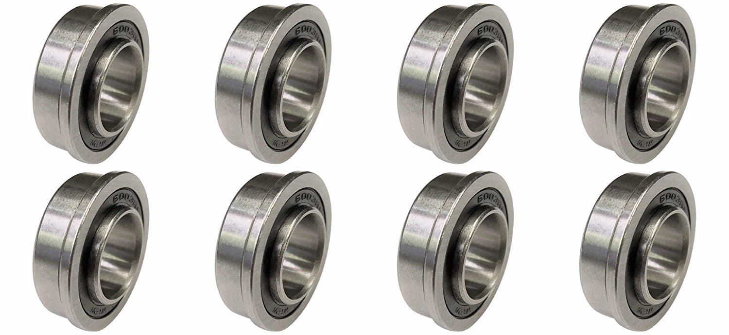 XiKe 5/8" Bearing (Pack - 10), ID 5/8" x OD 1-3/8" - Lawn Mower and Wheelbarrows & Carts Wheel Bearing - Marathon# 60602 Flanged Precision Ball Bearing