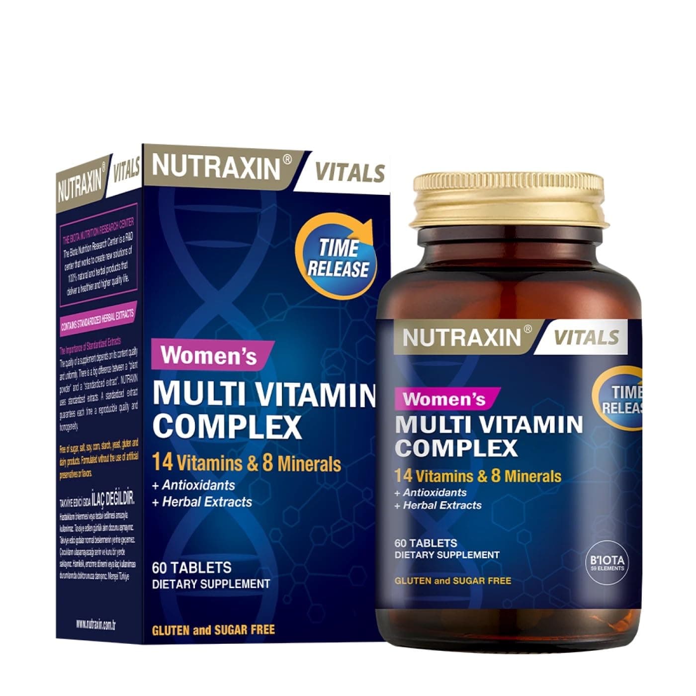 Nutraxin Womens Multivitamins Complex - 60 Tablets of 23 Essential Nutrients ...