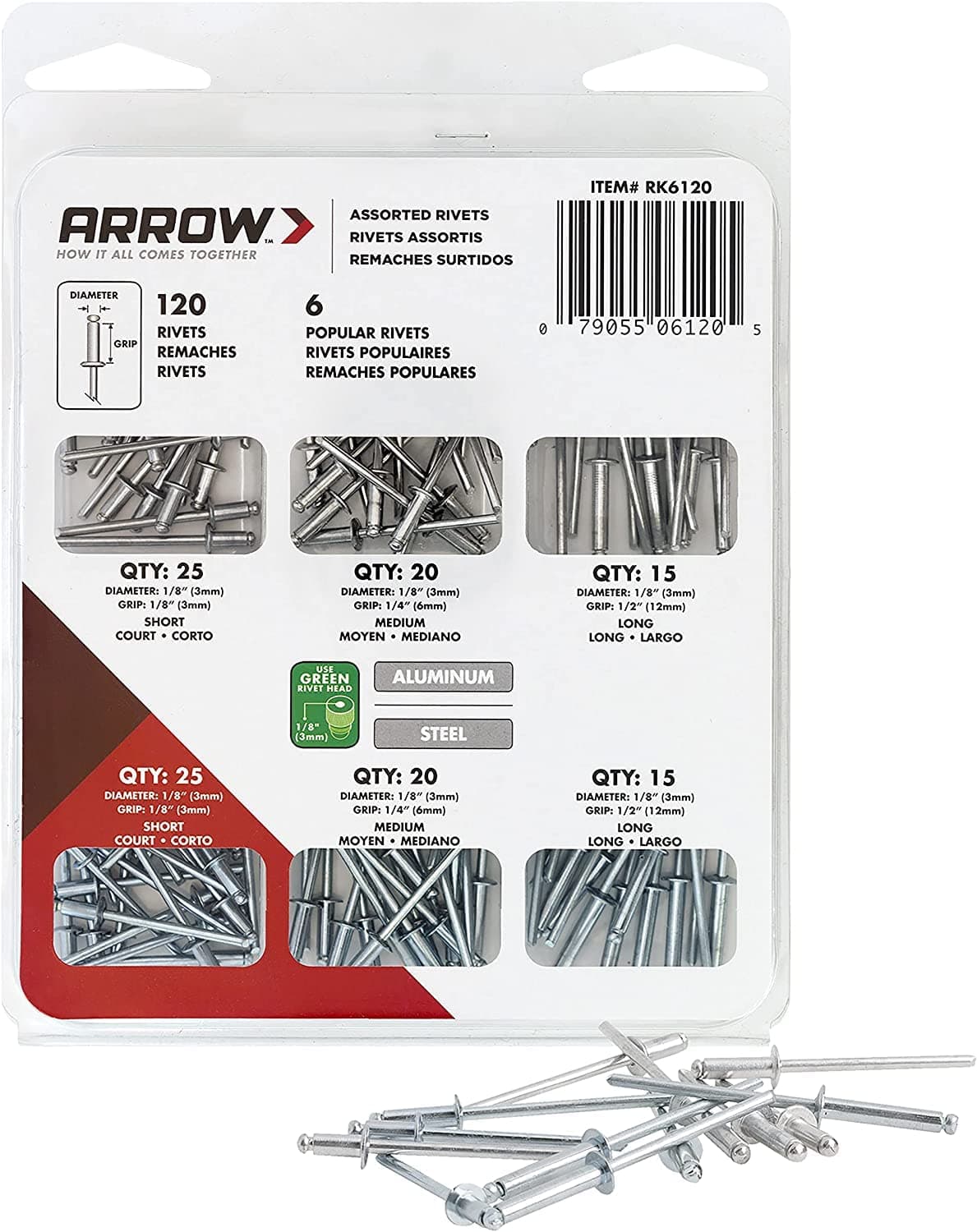 Arrow ARK6120 Multi Rivet (Pack of 120)